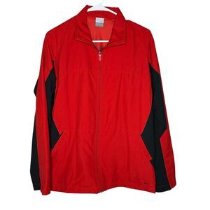Nike Red & Black Full Zip Lightweight Jacket Men’s Size L